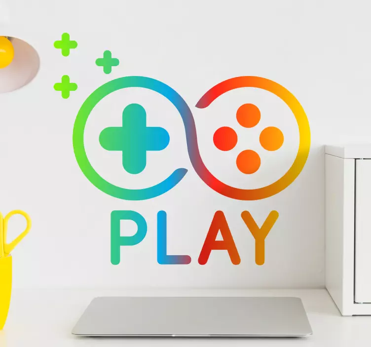 Gaming play video game sticker - TenStickers
