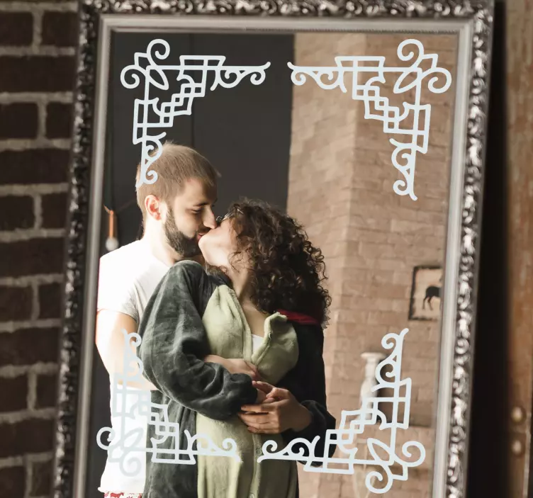 Geometric angle mirror sticker - TenStickers