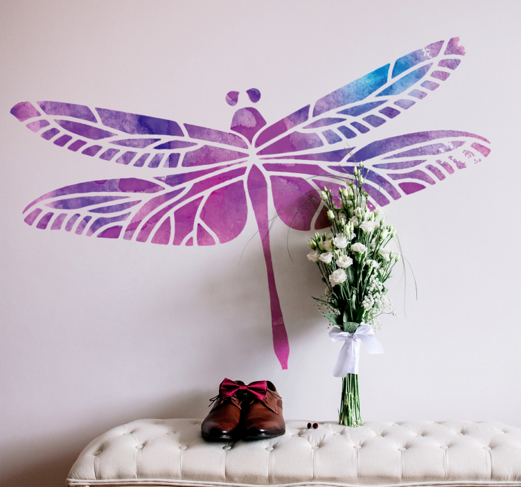 Geometric Dragonfly animal wall sticker - TenStickers