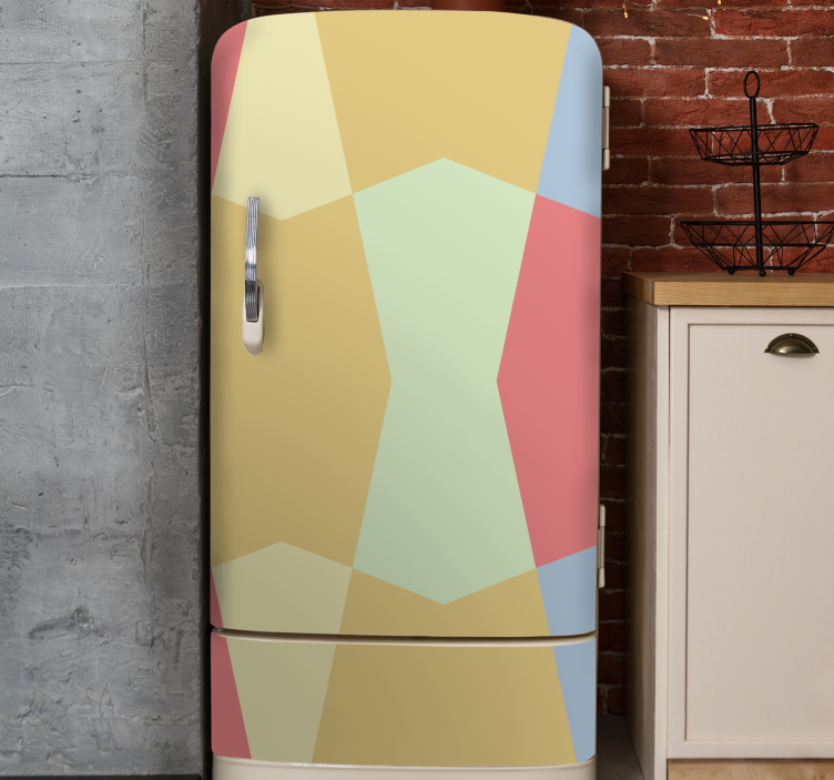 Geometric simple pattern fridge sticker - TenStickers