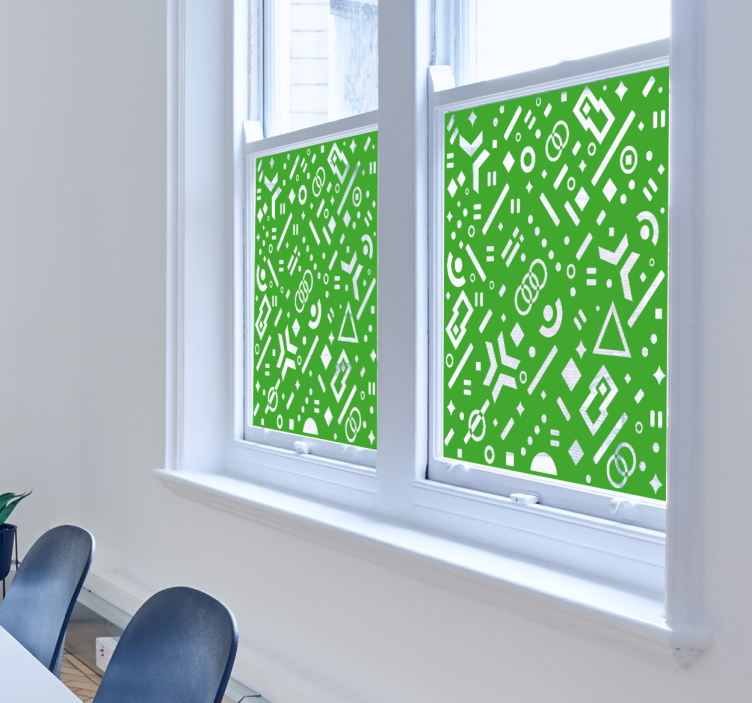 Geometric mix window sticker - TenStickers