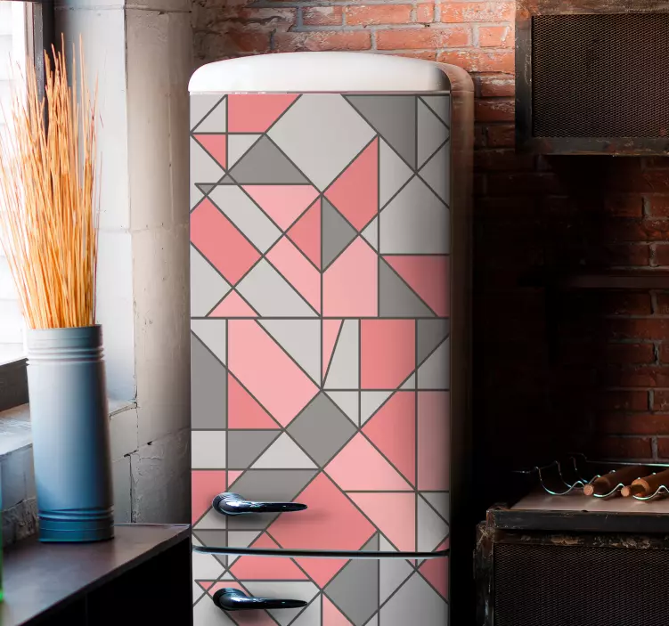 Geometric Pattern Wrap fridge sticker - TenStickers