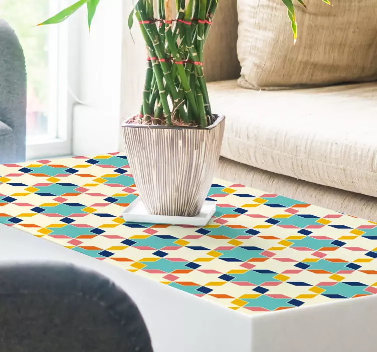 Geometric tessellation furniture sticker - TenStickers