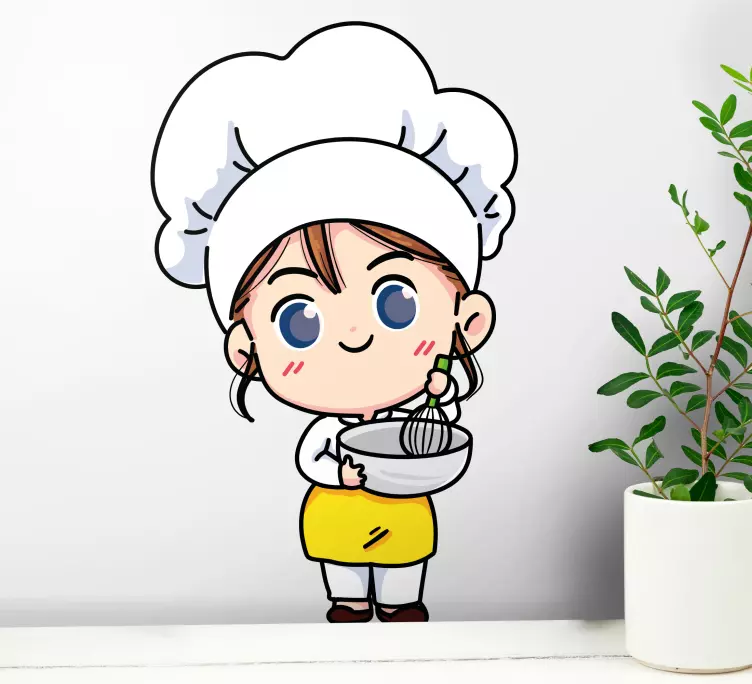 Girl holding a whip wall decal - TenStickers