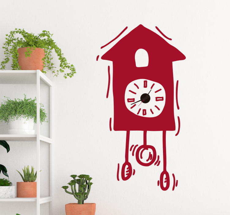 Gook klokke veggen klistremerke sticker clock - TenStickers