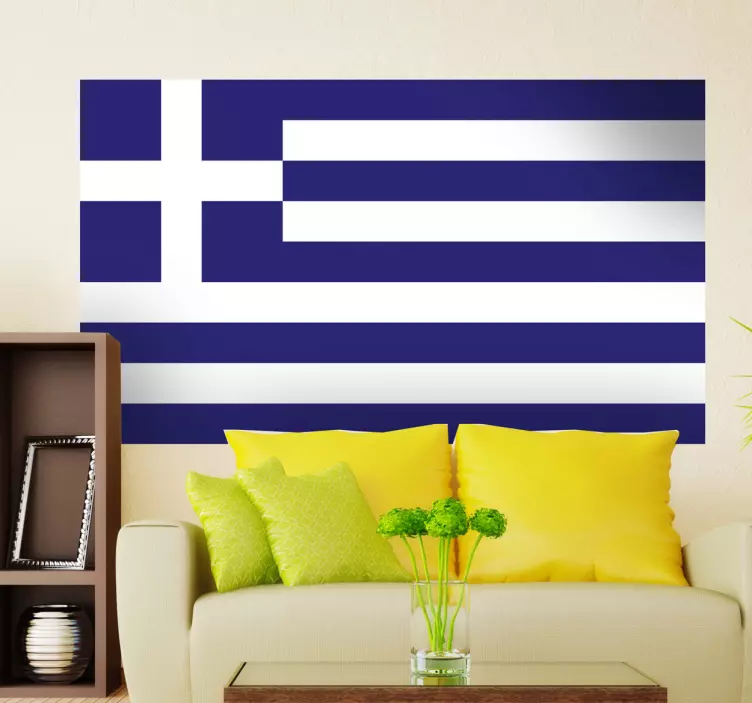 Greece Flag Sticker - TenStickers