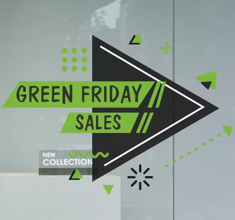 Green Friday sales  window sticker - TenStickers