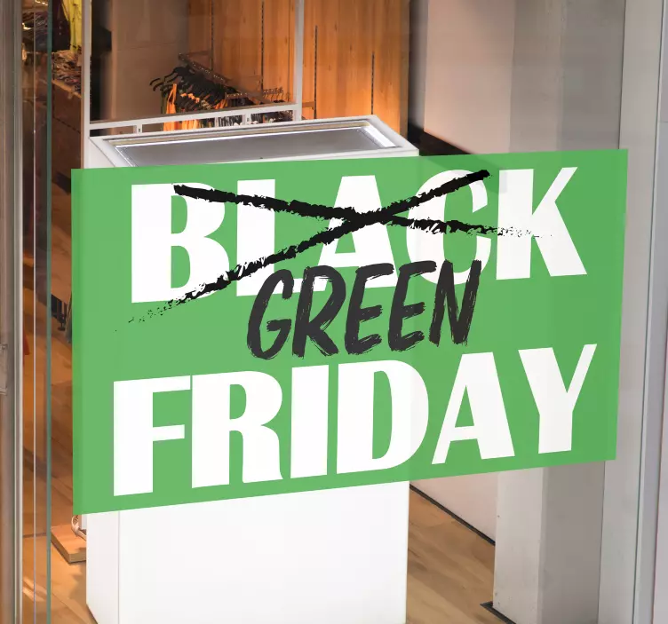 Green Friday  window sticker - TenStickers