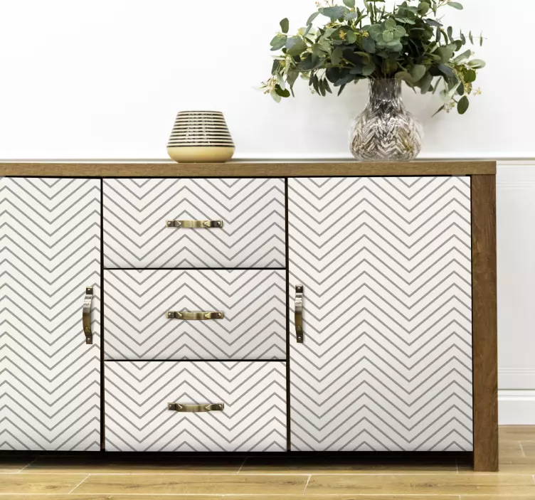 Grey lines furniture sticker - TenStickers