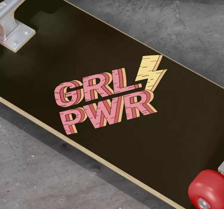 Grl Power Skateboard wall sticker - TenStickers