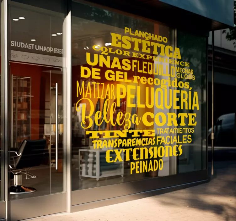 hairdressing beauty wall sticker - TenStickers