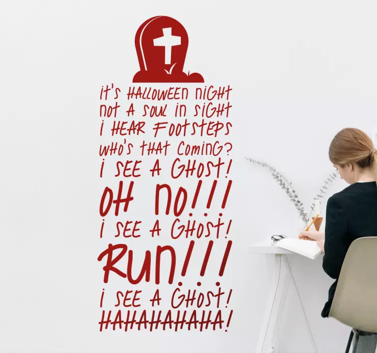 Halloween song wall sticker - TenStickers