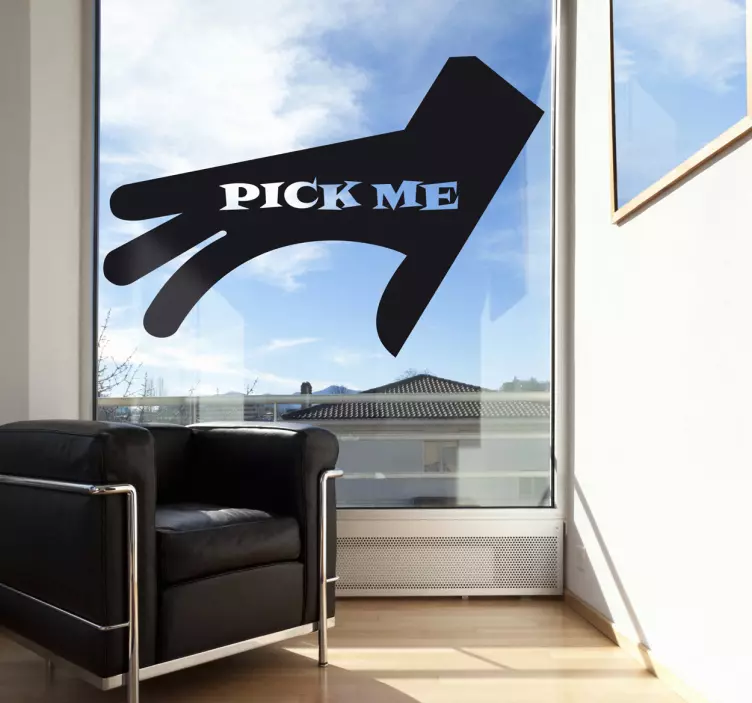 Hand Pick Me Decorative Sticker - TenStickers