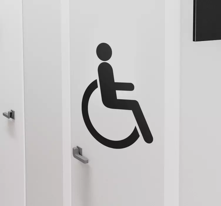 Handicapped sign door sticker - TenStickers