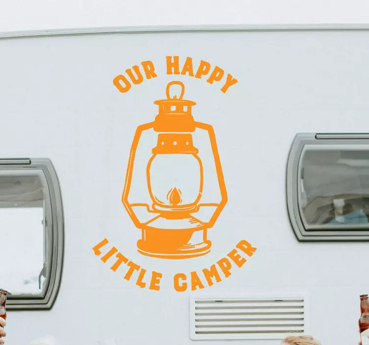 Happy Camper Motorhome car decal - TenStickers