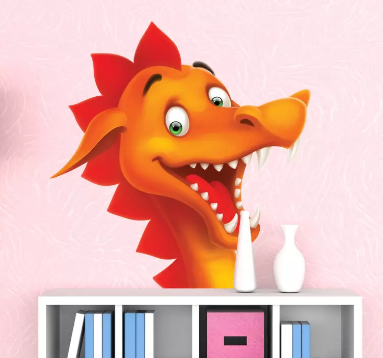 Happy Dragon Wall Sticker - TenStickers