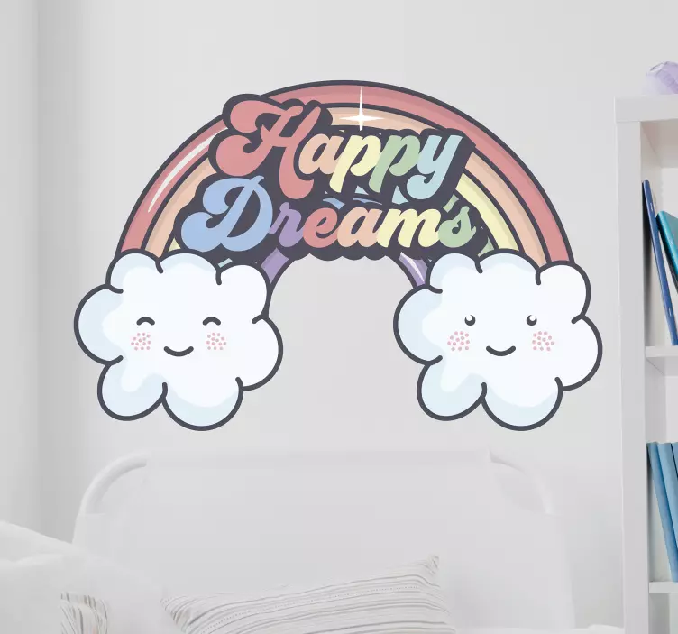 Happy dreams illustration sticker - TenStickers