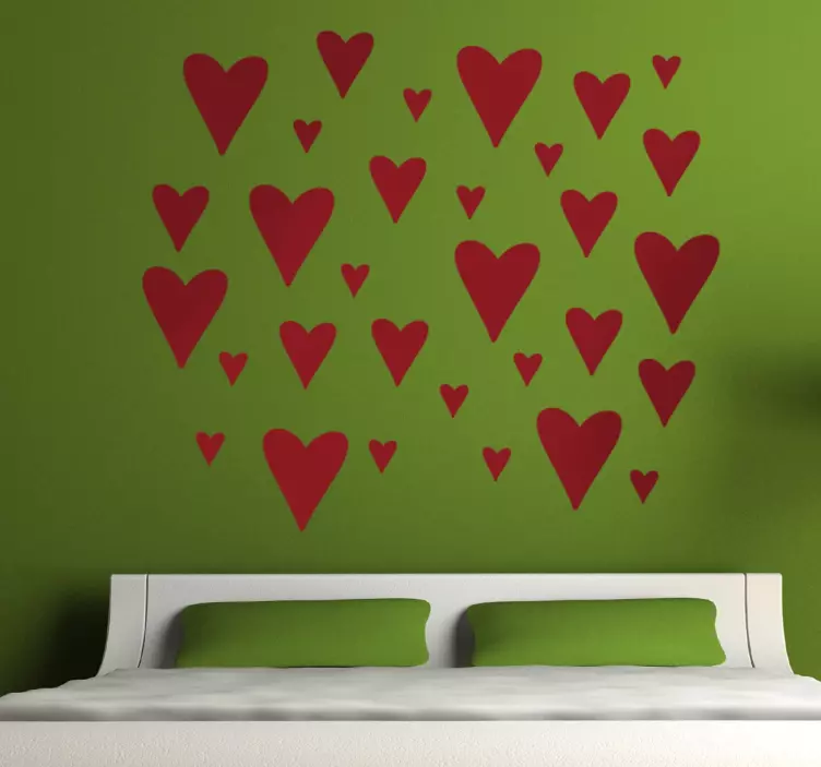 Beautiful love heart Stickers - TenStickers
