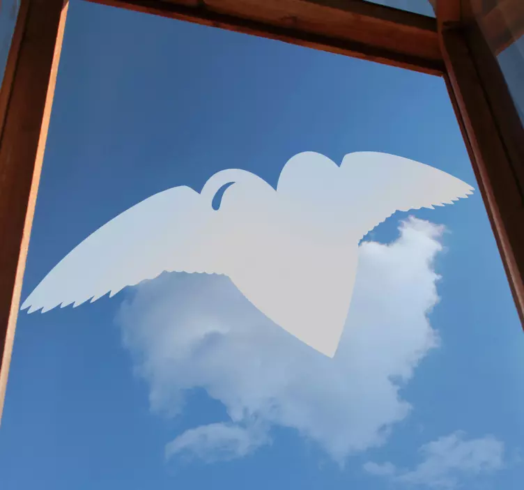 Heart with Wings Window Decal - TenStickers