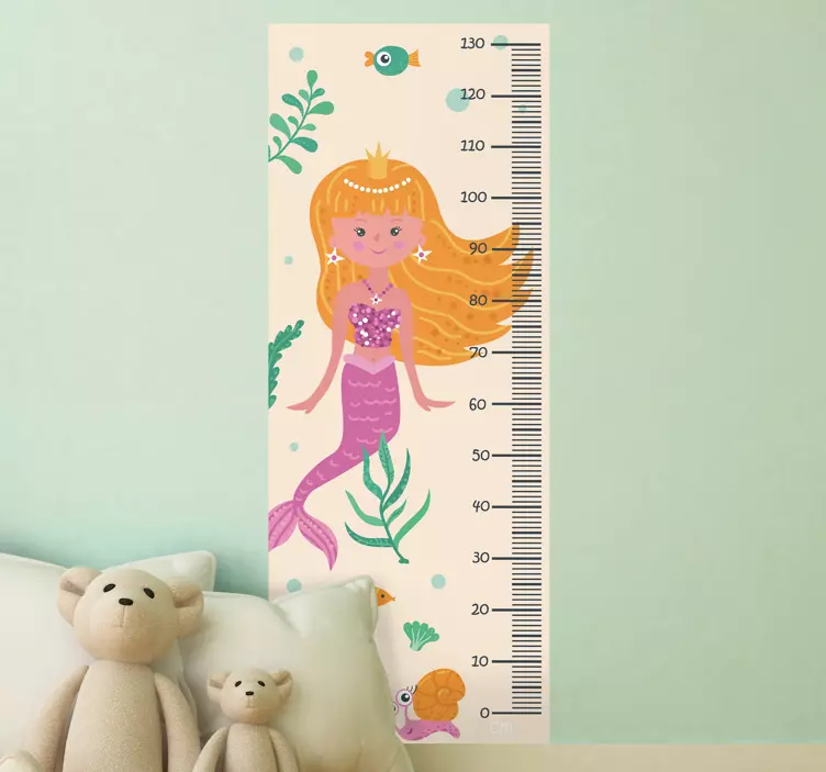 Height chart bubbles height chart wall sticker - TenStickers