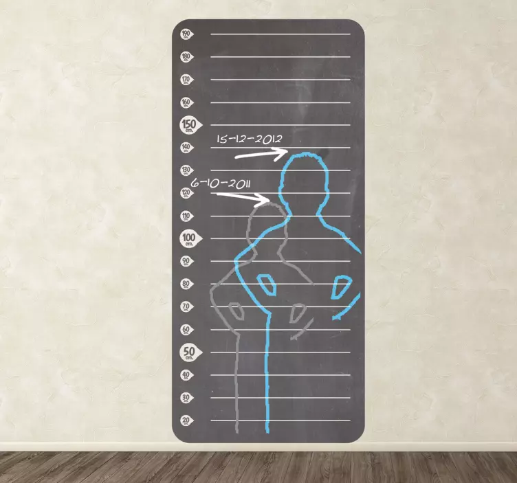 Height Measure Chart Blackboard Sticker - TenStickers