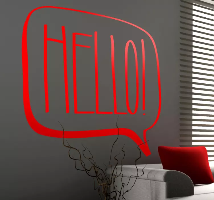 Hello Comic Sticker - TenStickers