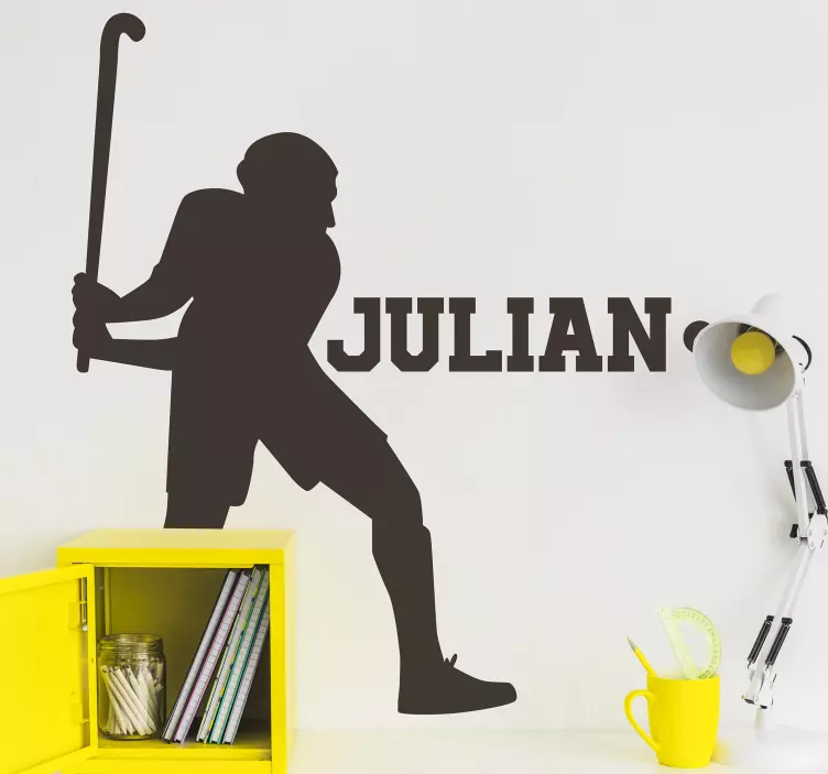 Hockey player wall vinyl stikcer - TenStickers