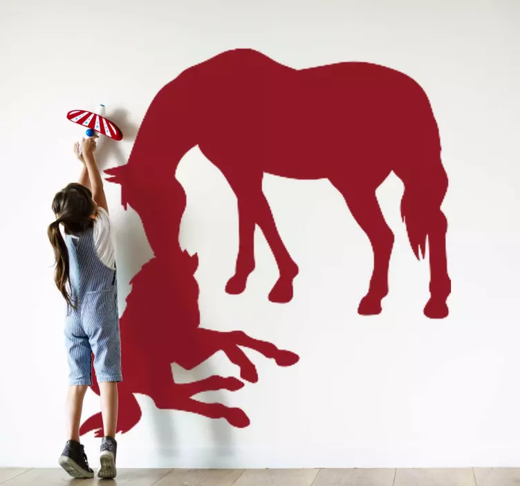 Horse mother and son animal wall decal - TenStickers