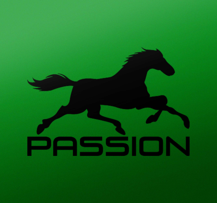Horse passion Car Sticker - TenStickers