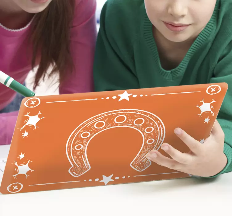 Horseshoe pattern  laptop sticker - TenStickers