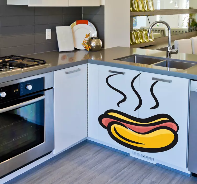 Hot dog Outline Sticker - TenStickers