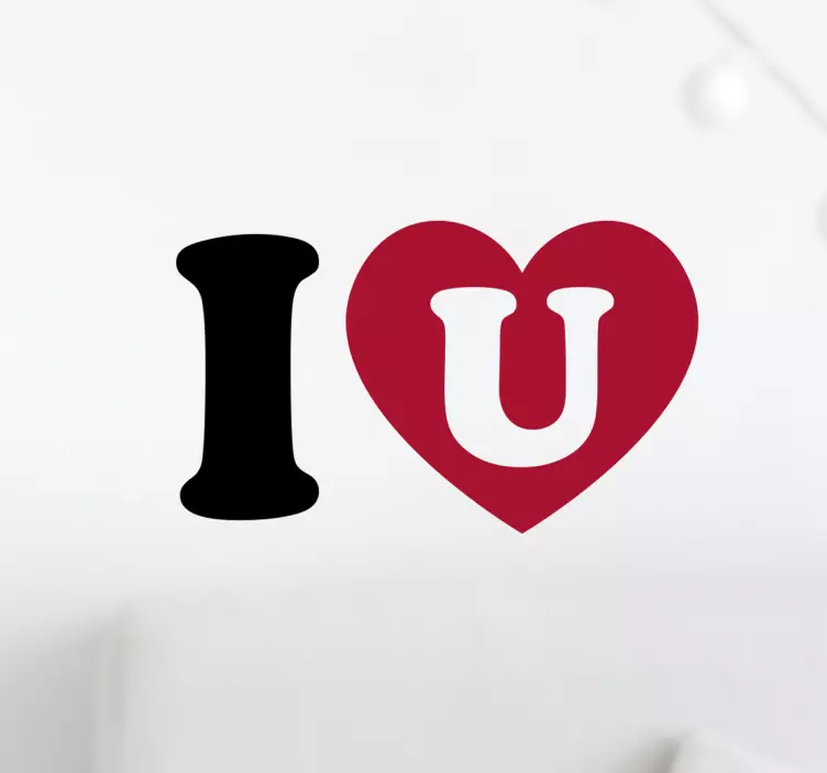 I heart U Wall Sticker - TenStickers