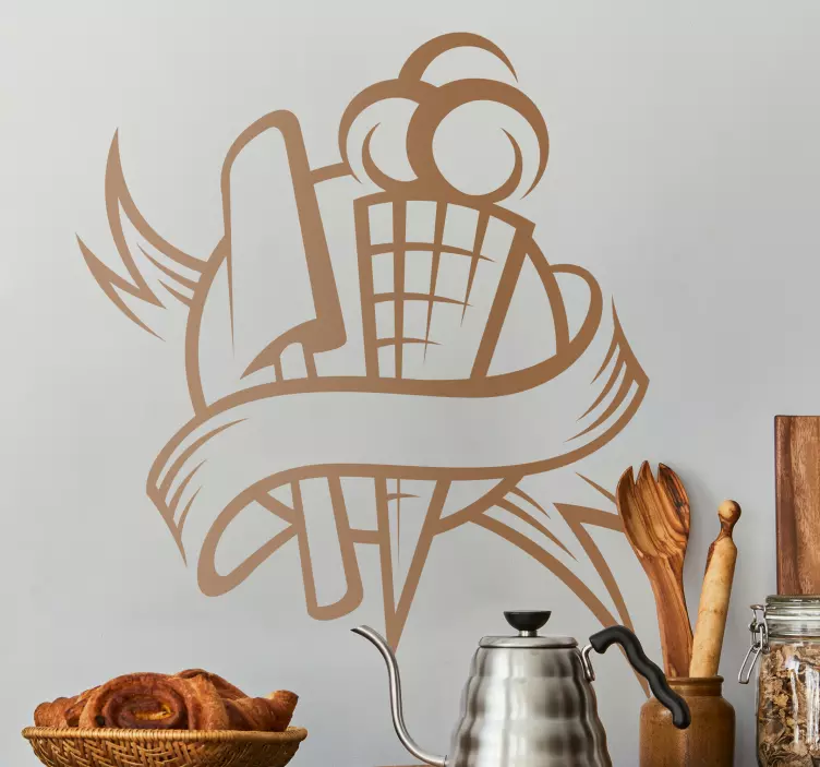 Ice Cream Kitchen Sticker - TenStickers