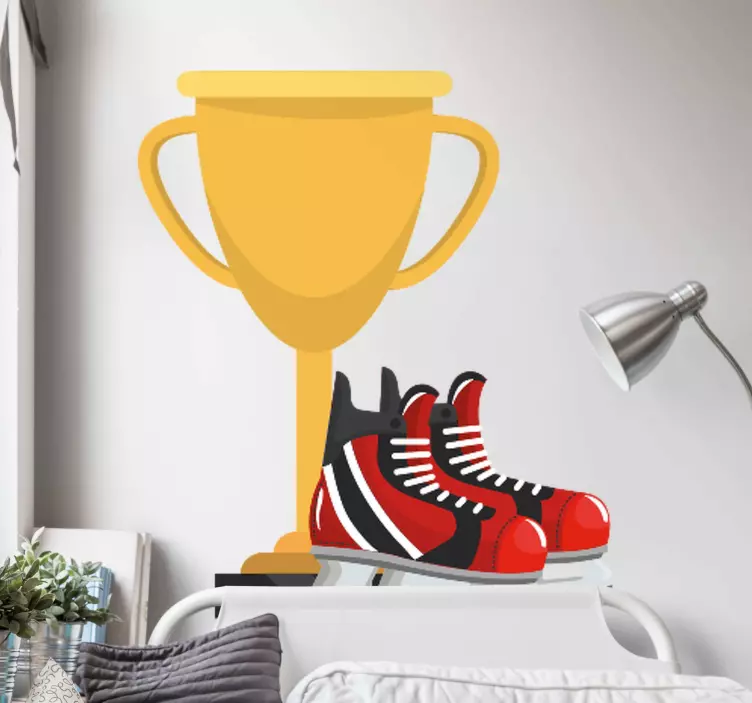 Ice Hockey Trophy wall sticker - TenStickers
