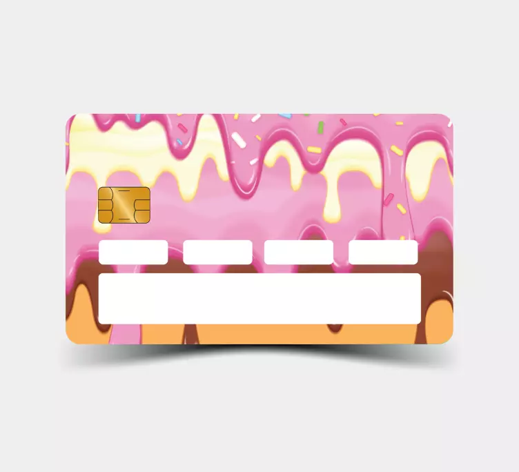 Iced Dessert Design credit card sticker - TenStickers