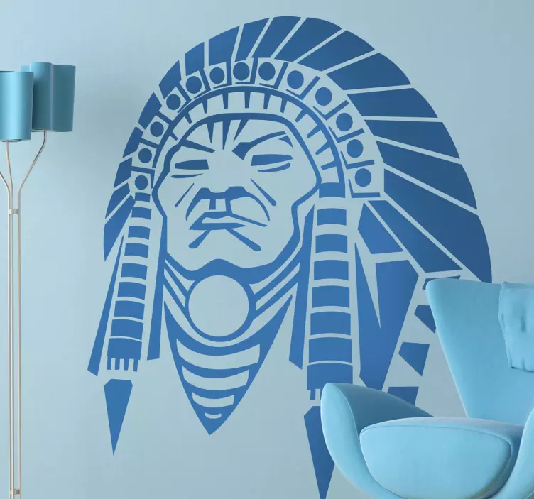 Indian Chief Wall Sticker - TenStickers