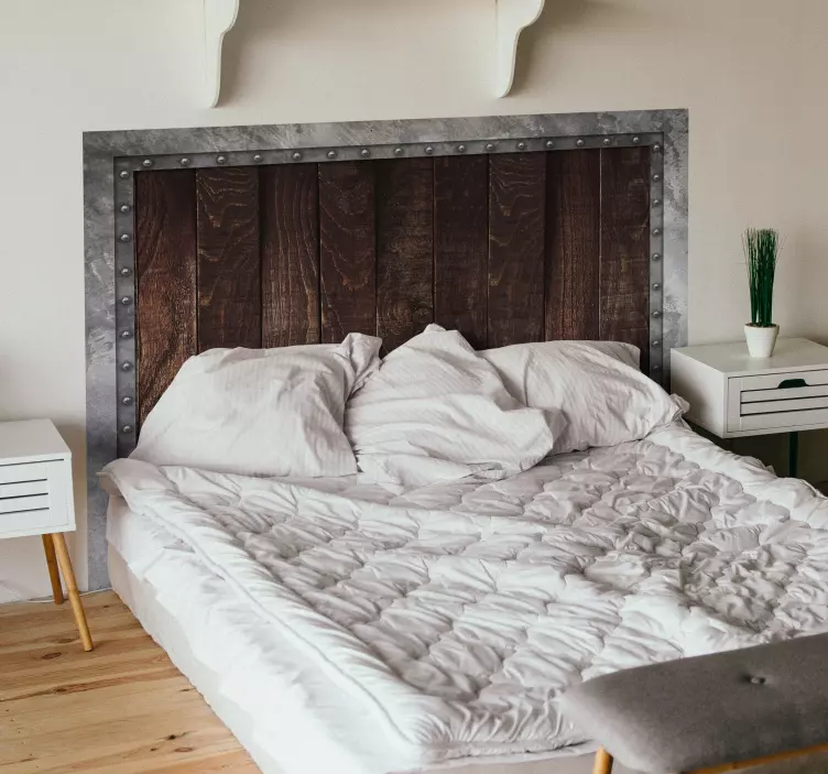 Industrial decor headboard headboard sticker - TenStickers