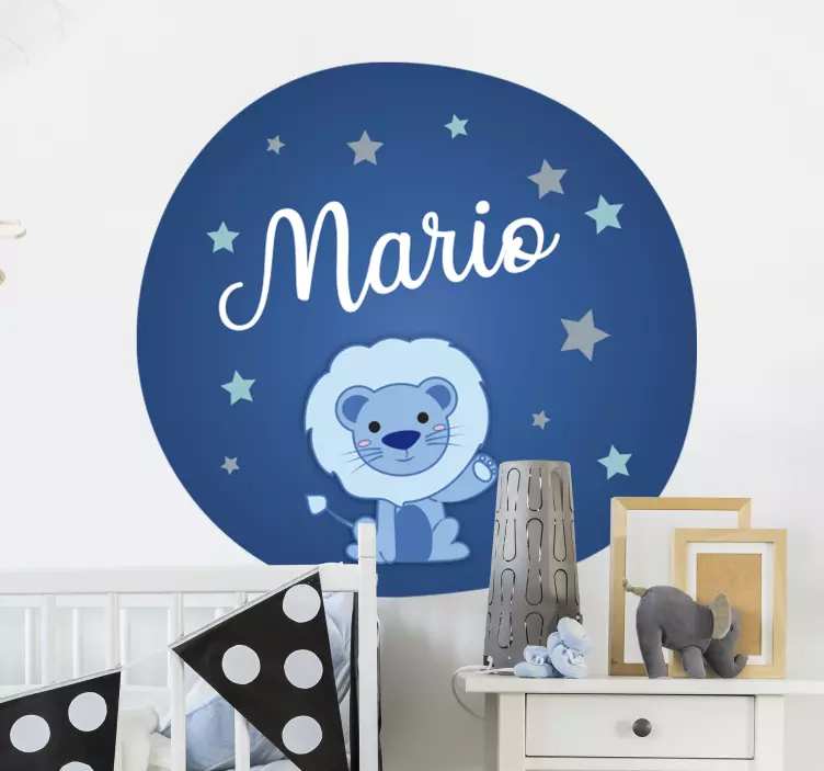 Infant lion illustration sticker - TenStickers