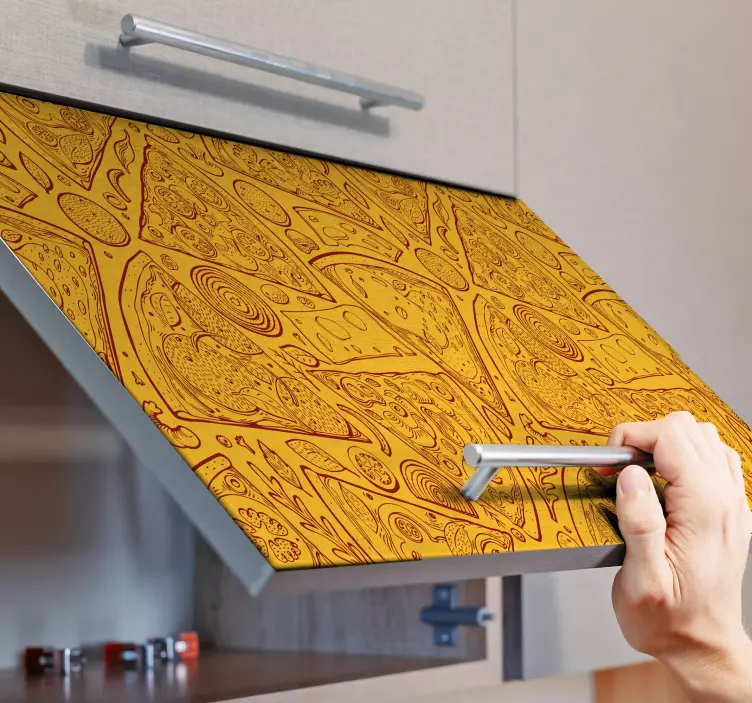 Italian food drawings furniture sticker - TenStickers