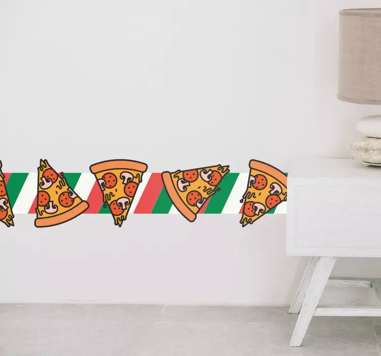Italian Pizza Wall Border Sticker - TenStickers