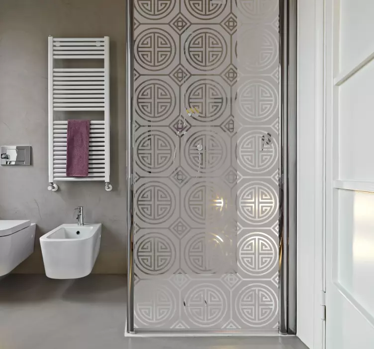 Japanese minimalism (partition) shower sticker - TenStickers