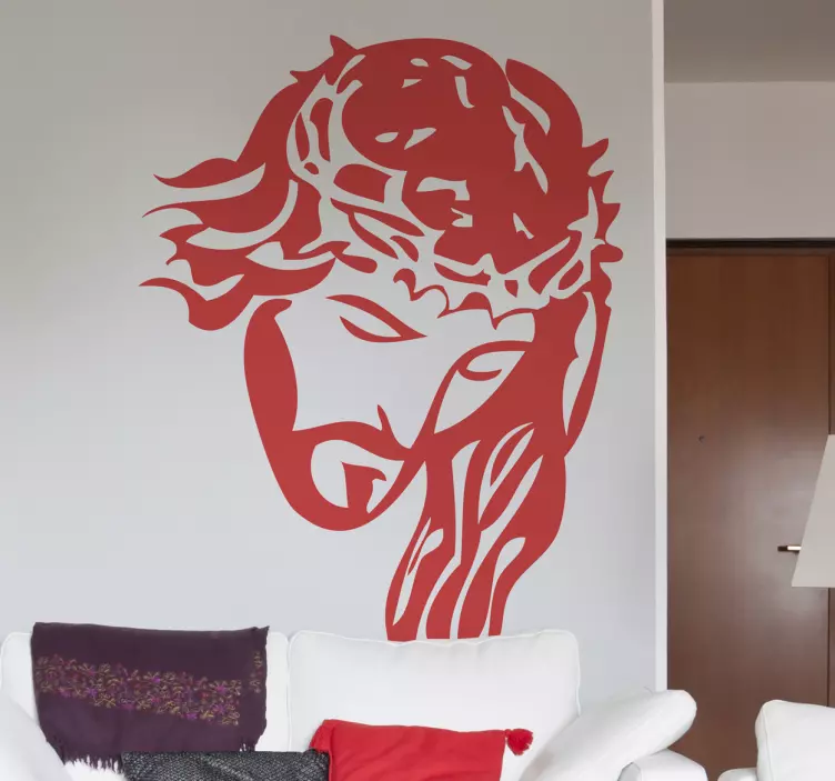 Jesus Portrait Wall Sticker - TenStickers