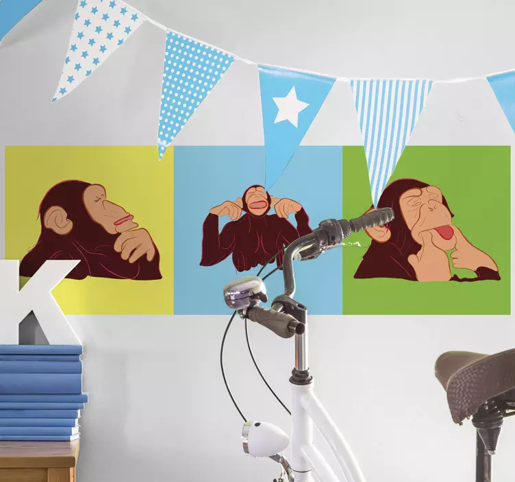 Jungle Monkeys wild animal decal - TenStickers