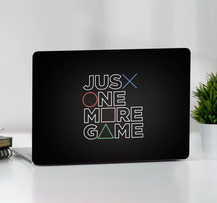 Just one more game laptop vinyl skin - TenStickers