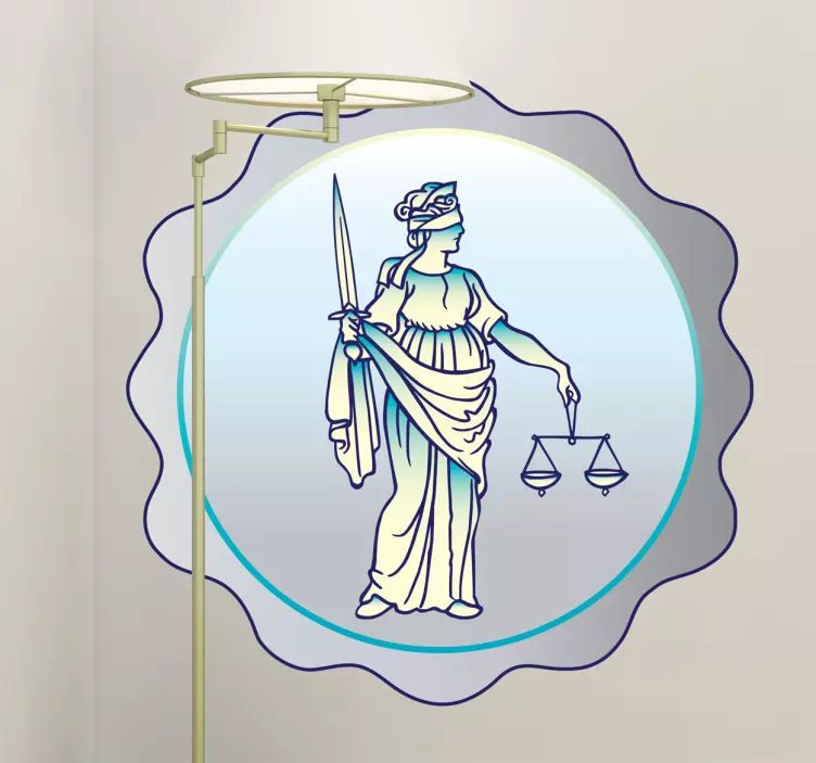 Justice Medal Wall Sticker - TenStickers