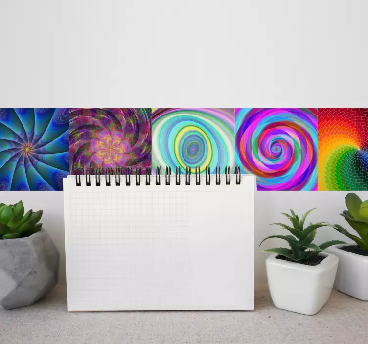 Kaleidoscope wall border sticker - TenStickers