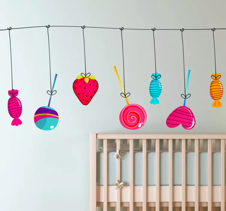 Kids Hanging Treats Decal - TenStickers