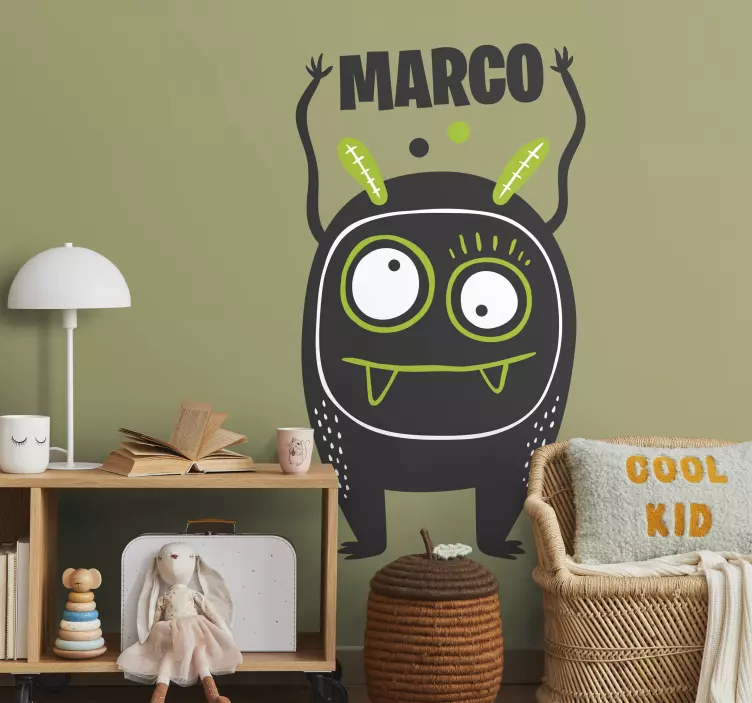 Kids Multiple Eyes Alien Wall Sticker - TenStickers