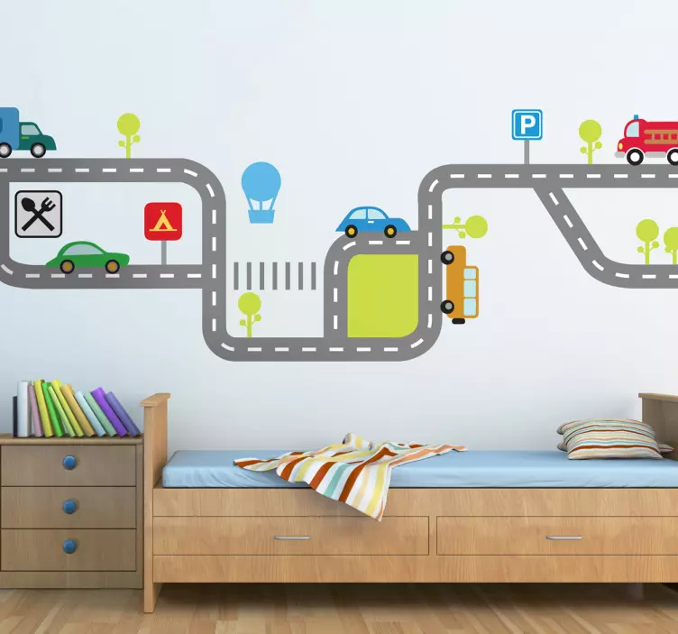 Kids Road Traffic Wall Decal - TenStickers