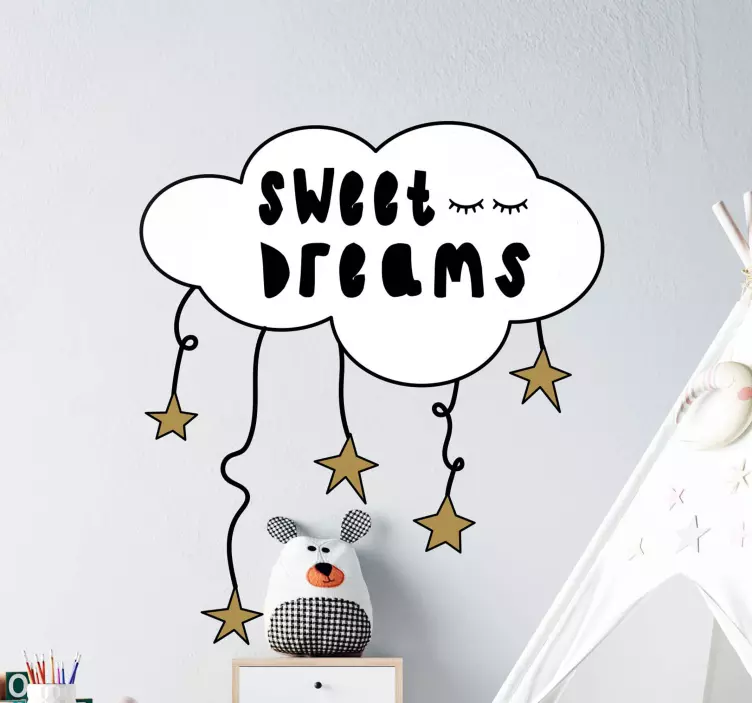 Kid's sticker cloud with stars - TenStickers